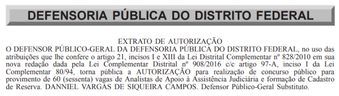Concurso DPDF