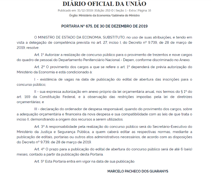 Concurso DEPEN