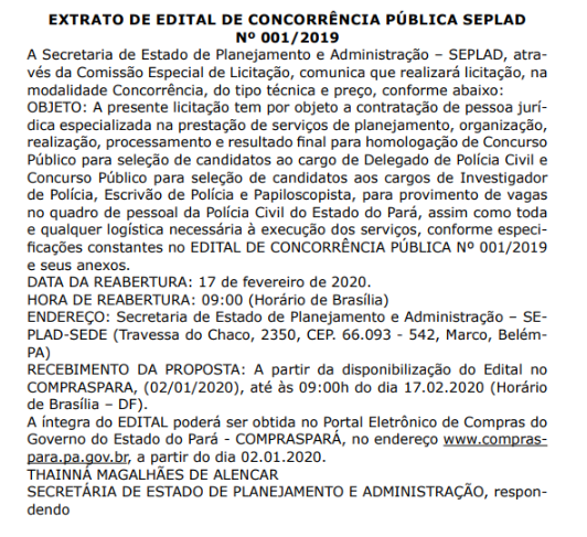 Concurso PC PA