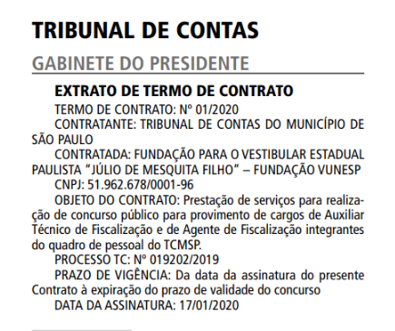 Concurso TCM SP