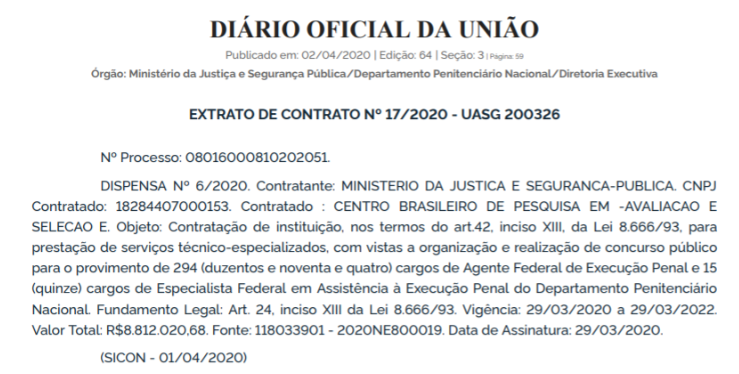 Concurso DEPEN