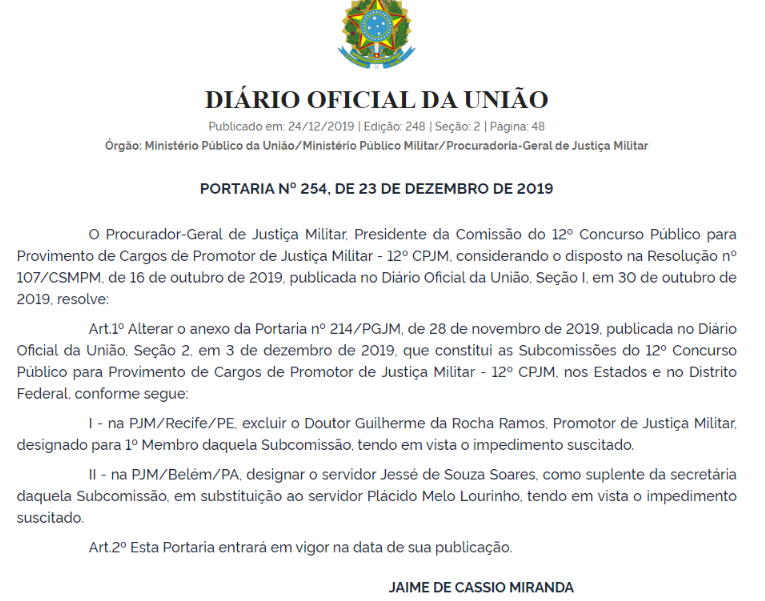 Concurso MPM