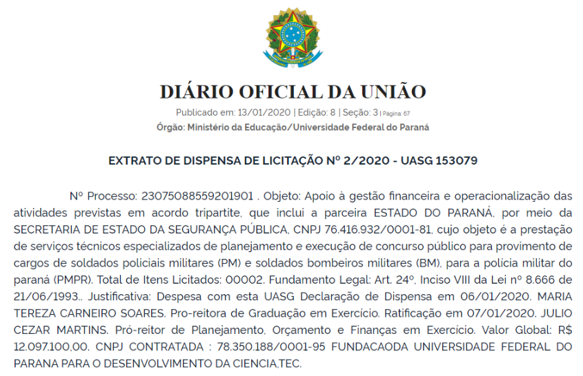 Concurso PM PR