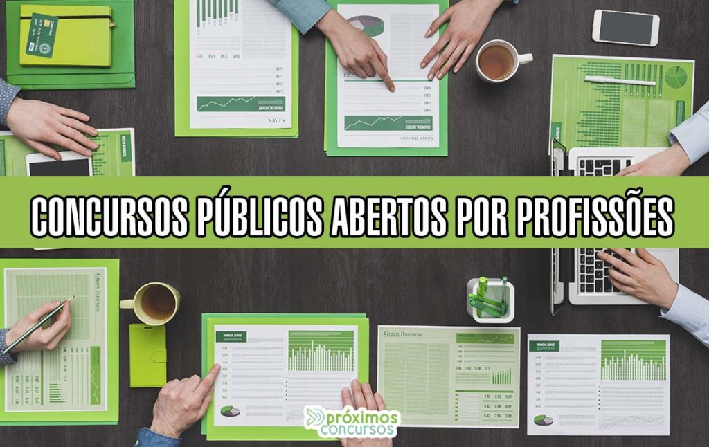Concursos Públicos Abertos por Profissões